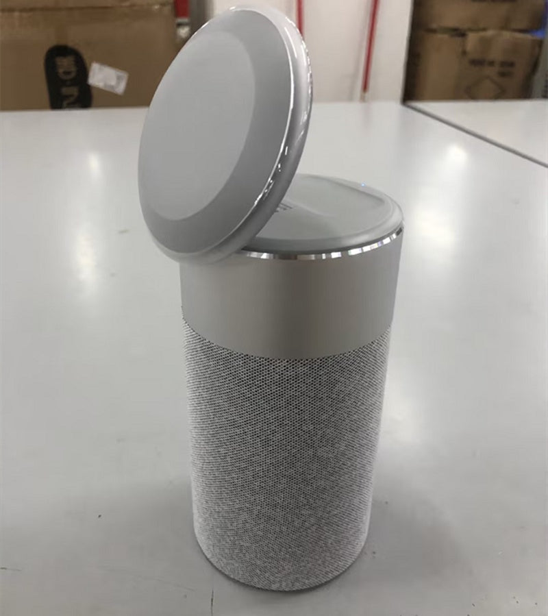 Multi-Function Portable Bluetooth Speaker with Wireless Charger and Lamp