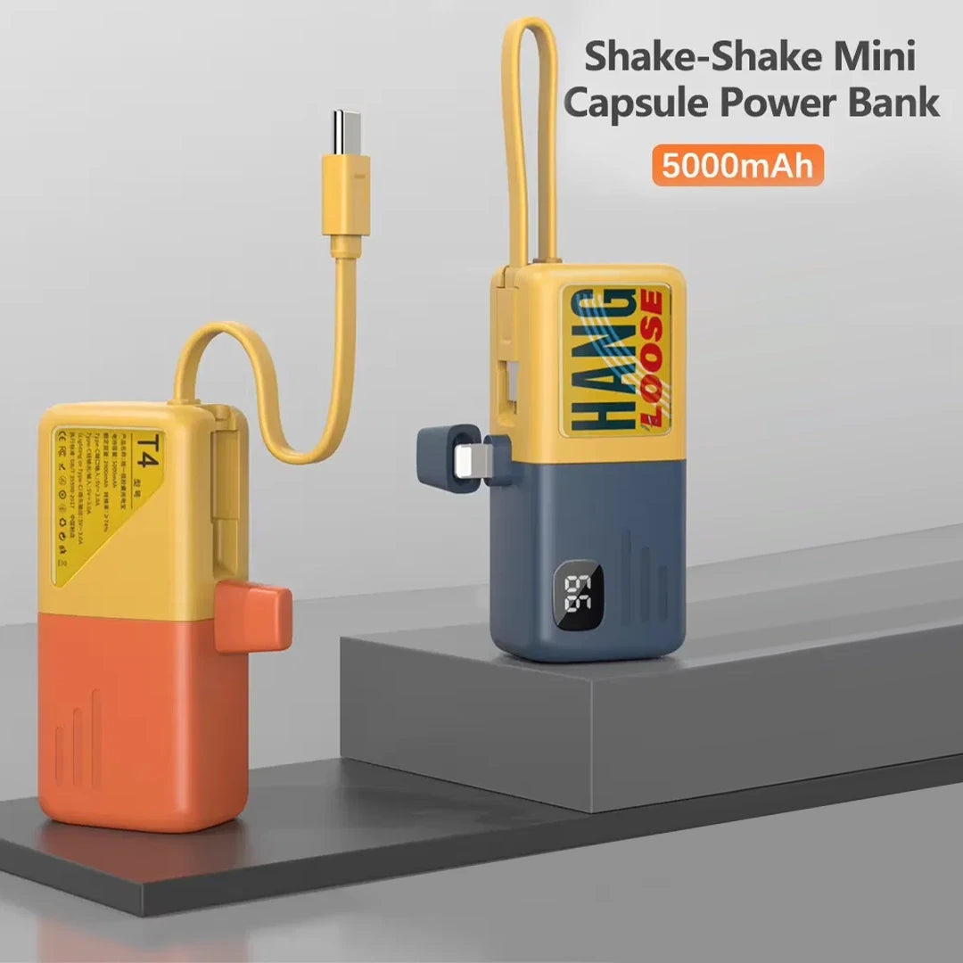 Capsule Power Bank T4 – Shake Series | 5000mAh