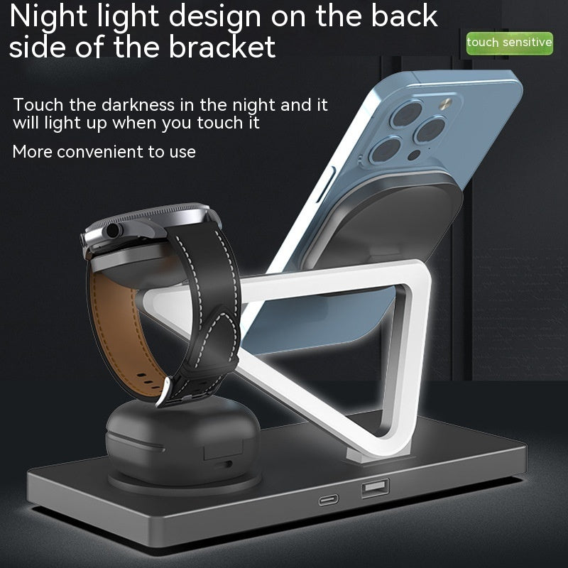 5 in 1 Multifunctional Magnetic Wireless Charger Night Light