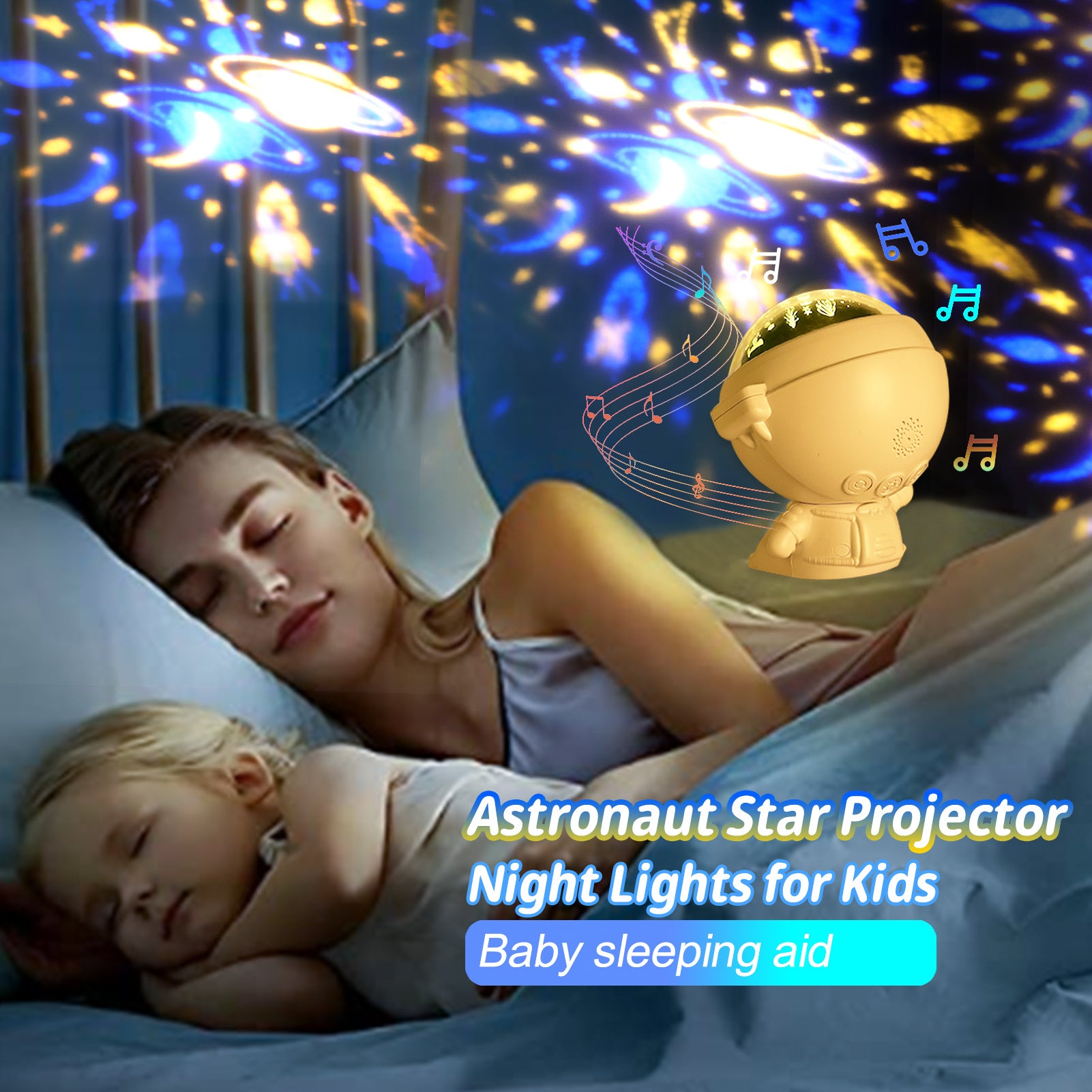 Galaxy Star Projector Starry Astronaut Lamp